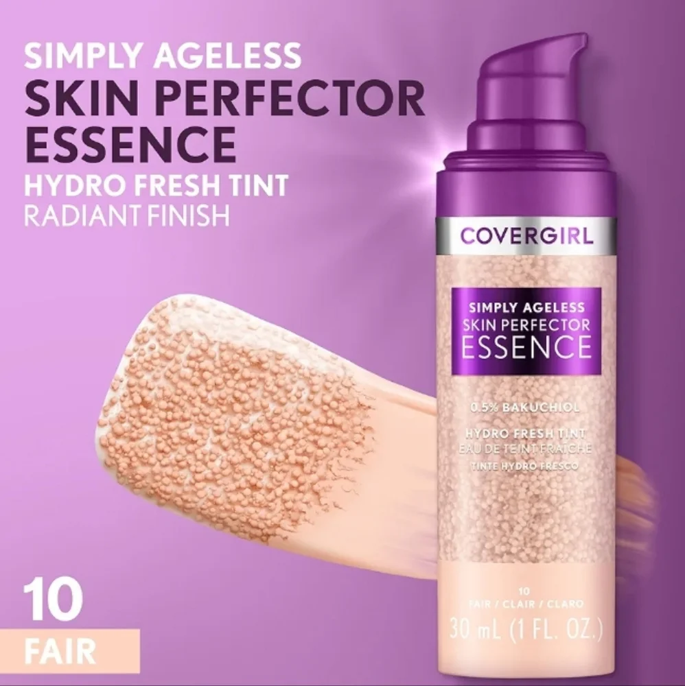 Covergirl Simply Ageless Skin Perfector Essence Foundation Sheer Tint, Radiant